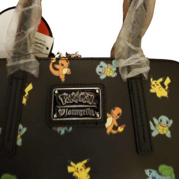 Loungefly Pokemon OG HEART LOGO Black Shoulder, Crossbody Bag - Picture 5 of 7